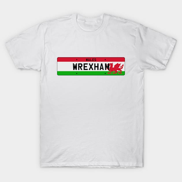 Wrexham License Plate T-Shirt by RAADesigns